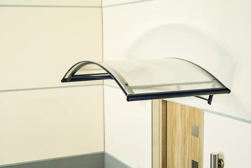 Arctom Auvent Et Marquise<Auvent Kanon 150x90, couleur anthracite RAL7016, plaque incolore