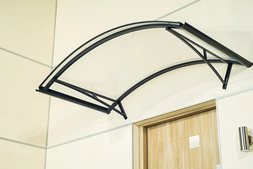 Arctom Auvent Et Marquise<Auvent Kanon 150x90, couleur anthracite RAL7016, plaque incolore
