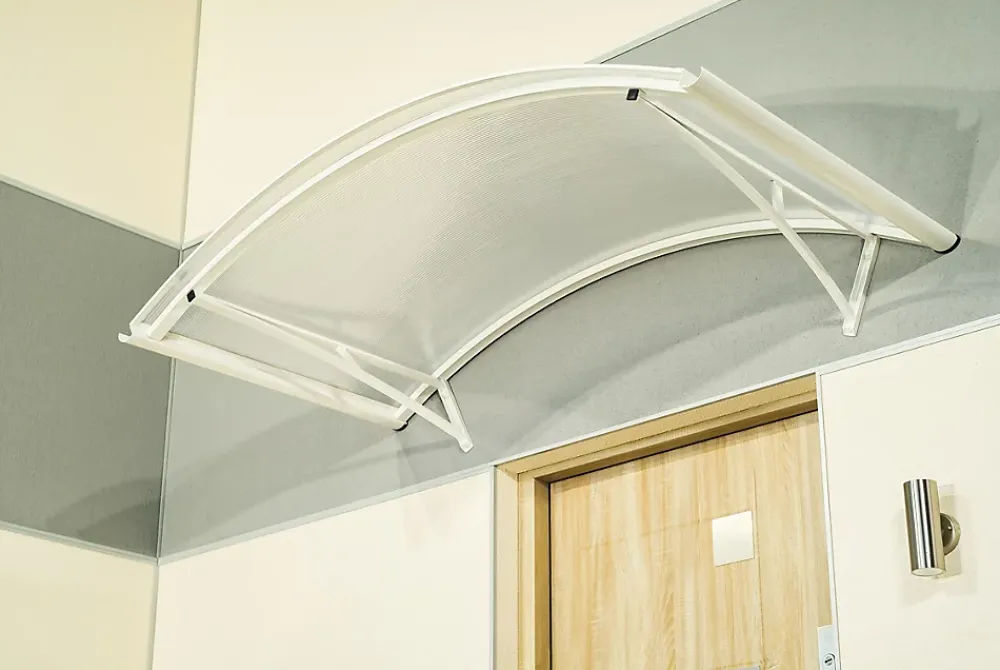 Arctom Auvent Et Marquise<Auvent Kanon 150x90, couleur blanc RAL9016, plaque incolore
