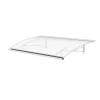 Arctom Auvent Kobi 140x82, couleur blanc RAL9016, plaque incolore, polycarbonate solide- Auvent Et Marquise