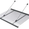 Arctom Auvent Kowal 151x94, couleur anthracite RAL7016, plaque incolore PMMA- Auvent Et Marquise
