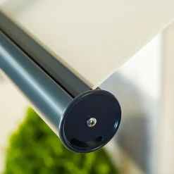 Arctom Auvent Kowal 151x94, couleur anthracite RAL7016, plaque incolore PMMA- Auvent Et Marquise