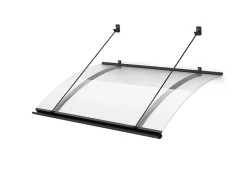 Arctom Auvent Et Marquise<Auvent Kwar 160x82, couleur anthracite RAL7016, plaque incolore PMMA