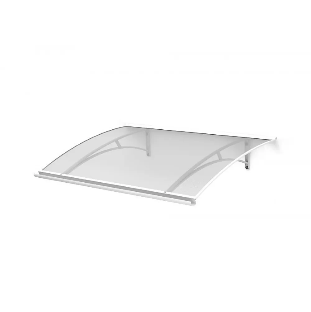 Arctom Auvent Et Marquise<Auvent LARA 120x83,5, couleur blanc RAL9016, plaque incolore