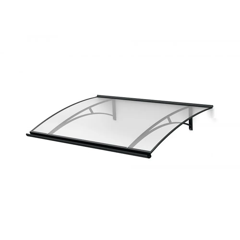Arctom Auvent Et Marquise<Auvent LARA 120x83,5, couleur anthracite RAL7016, plaque incolore