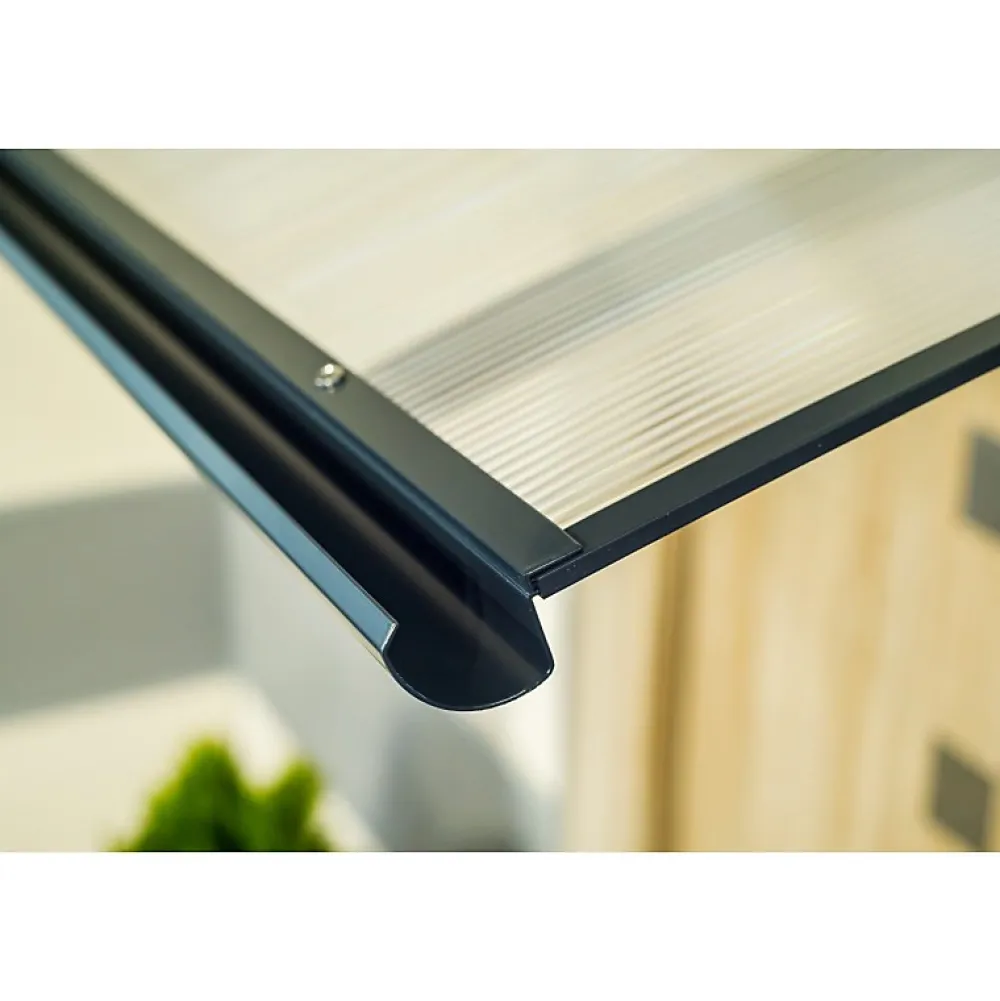 Arctom Auvent Et Marquise<Auvent LARA 120x83,5, couleur anthracite RAL7016, plaque incolore