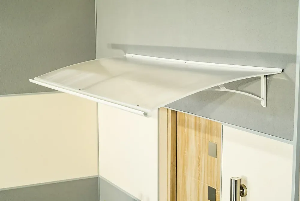 Arctom Auvent Et Marquise<Auvent LARA 197x83,5, couleur blanc RAL9016, plaque incolore