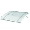Arctom Auvent LARAU 120x93, couleur blanc RAL9016, plaque incolore- Auvent Et Marquise