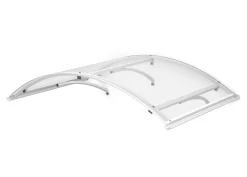Arctom Auvent Leos 158x90, couleur blanc RAL9016, plaque incolore PMMA- Auvent Et Marquise
