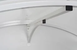 Arctom Auvent Leos 158x90, couleur blanc RAL9016, plaque incolore PMMA- Auvent Et Marquise