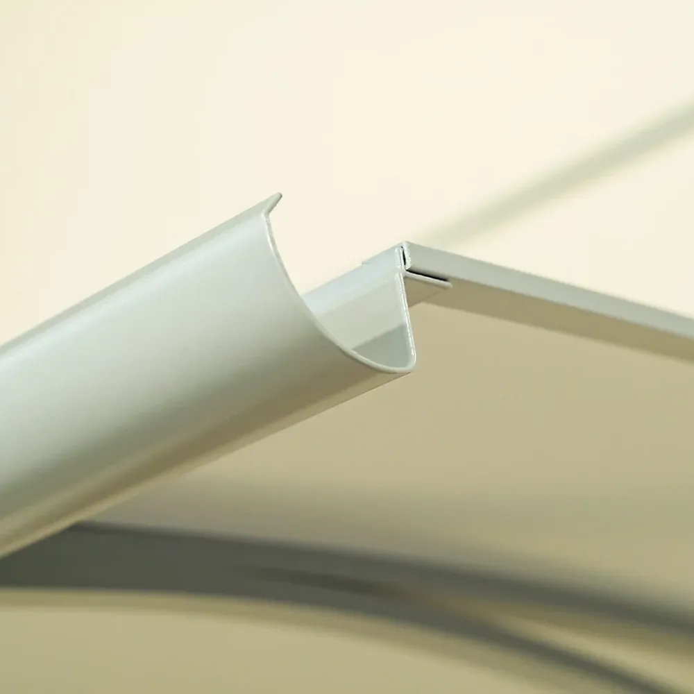 Arctom Auvent Libo 150x84,5, couleur silver RAL9006, panneau sandwich AL PE AL- Auvent Et Marquise
