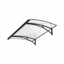 Arctom Auvent Et Marquise<Auvent Libo 150x84,5, couleur anthracite RAL7016, panneau sandwich AL PE AL