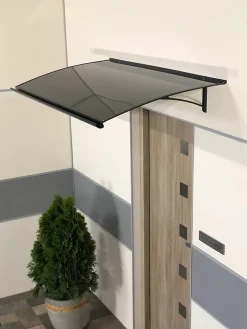 Arctom Auvent Et Marquise<Auvent Libo 150x84,5, couleur anthracite RAL7016, panneau sandwich AL PE AL