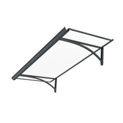 Arctom Auvent Et Marquise<Auvent Loft 140x45, couleur anthracite RAL7016, plaque PMMA incolore