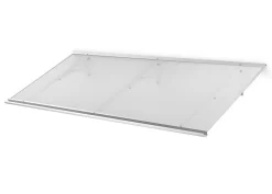 Arctom Auvent Mebe 197x84 couleur blanc RAL9016, plaque incolore- Auvent Et Marquise