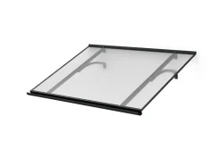 Arctom Auvent Mebe 120x84, couleur anthracite RAL7016, plaque incolore- Auvent Et Marquise