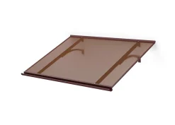 Arctom Auvent MEBE 120x84 couleur marron RAL8017, plaque marron- Auvent Et Marquise