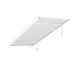 Arctom Auvent MELA 140x79, couleur blanc RAL9016, plaque incolore- Auvent Et Marquise