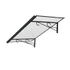 Arctom Auvent Mela 140x79, couleur anthracite RAL7016, plaque incolore- Auvent Et Marquise