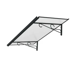 Arctom Auvent Mela 140x79, couleur anthracite RAL7016, plaque incolore- Auvent Et Marquise