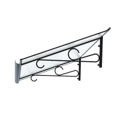 Arctom Auvent Mela 140x79, couleur anthracite RAL7016, plaque incolore- Auvent Et Marquise