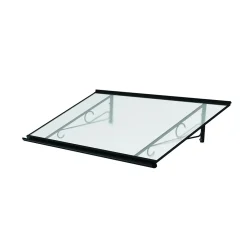Arctom Auvent Mela 140x79, couleur anthracite RAL7016, plaque incolore- Auvent Et Marquise