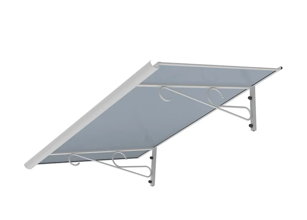Arctom Auvent Et Marquise<Auvent Mela 140x79, couleur blanc RAL9016, plaque anthracite