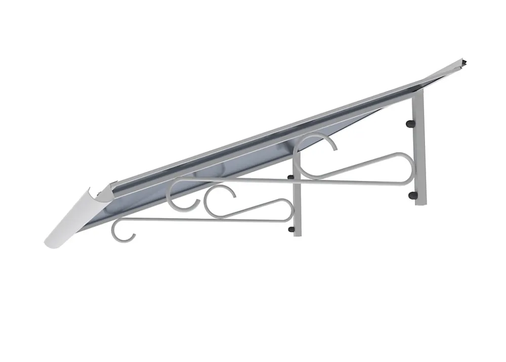 Arctom Auvent Et Marquise<Auvent Mela 140x79, couleur blanc RAL9016, plaque anthracite