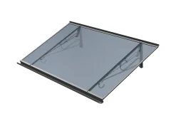 Arctom Auvent Mela 140x79, couleur anthracite RAL7016, plaque anthracite- Auvent Et Marquise