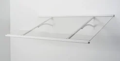 Arctom Auvent Et Marquise<Auvent Otos 120x84, couleur blanc RAL9016, plaque incolore PMMA