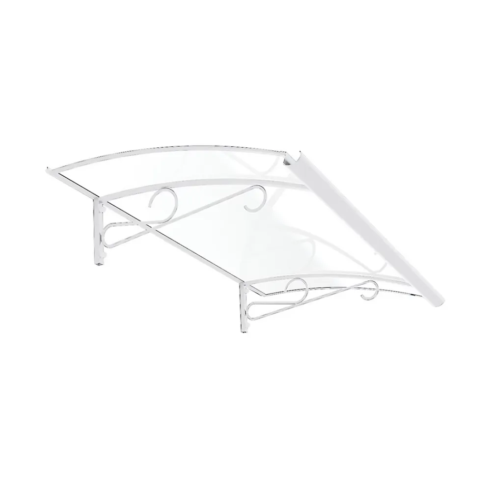 Arctom Auvent Et Marquise<Auvent Regi 140x82 couleur blanc RAL9016, plaque incolore