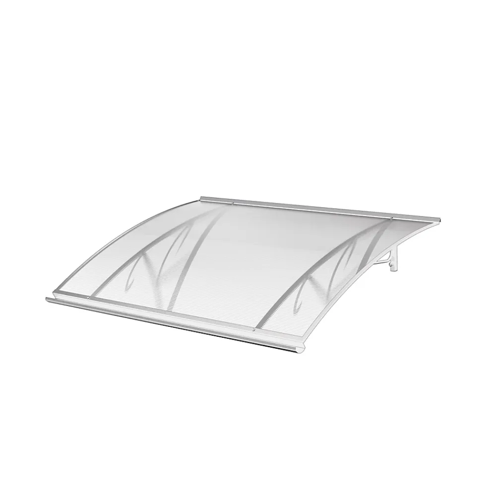 Arctom Auvent Et Marquise<Auvent Regi 140x82 couleur blanc RAL9016, plaque incolore