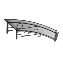 Arctom Auvent Et Marquise<Auvent Regi 140x82, couleur anthracite RAL7016, plaque incolore