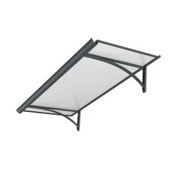 Arctom Auvent Ruba 160x54, couleur anthracite RAL7016, plaque incolore- Auvent Et Marquise