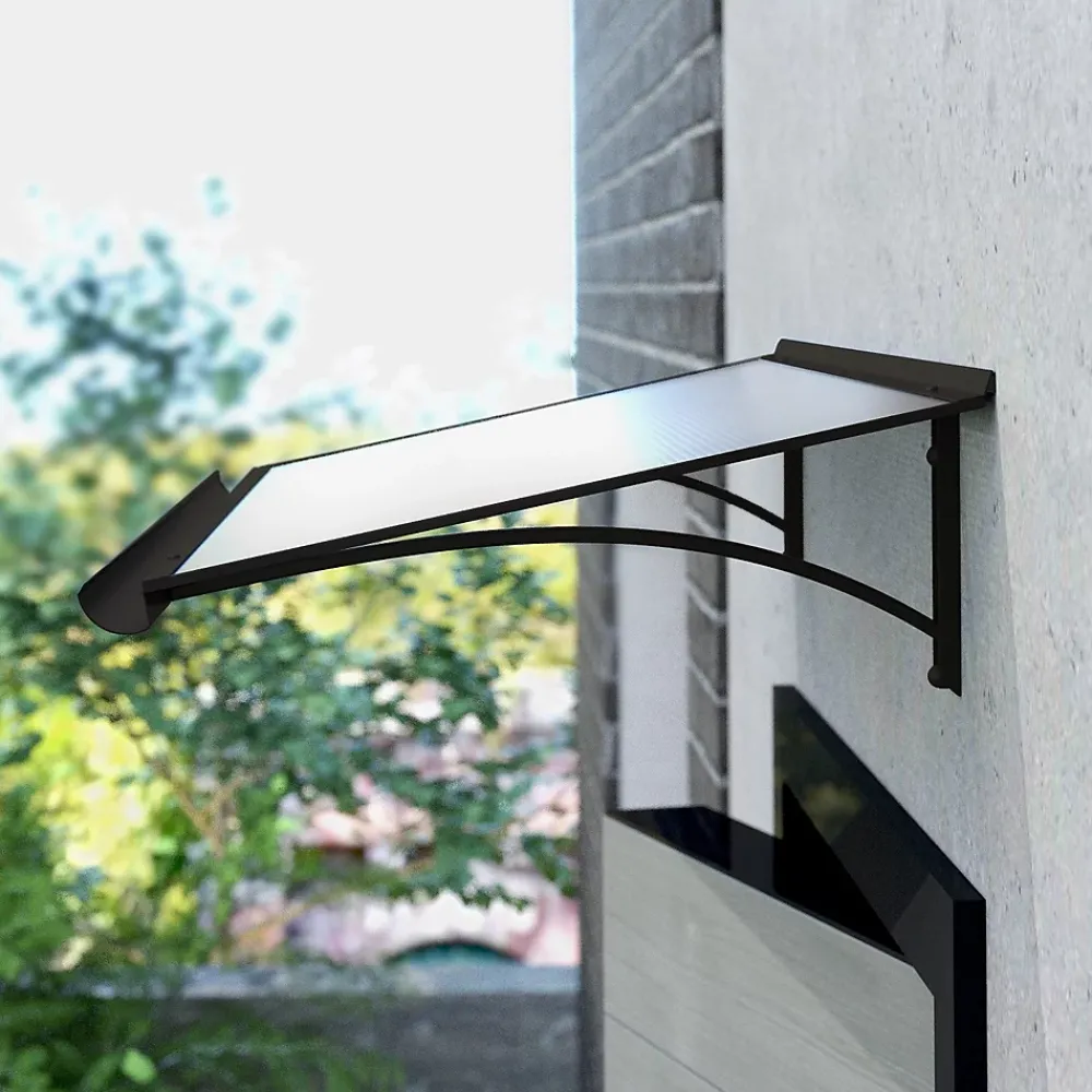 Arctom Auvent Et Marquise<Auvent Ruba 120x54, couleur anthracite RAL7016, plaque incolore