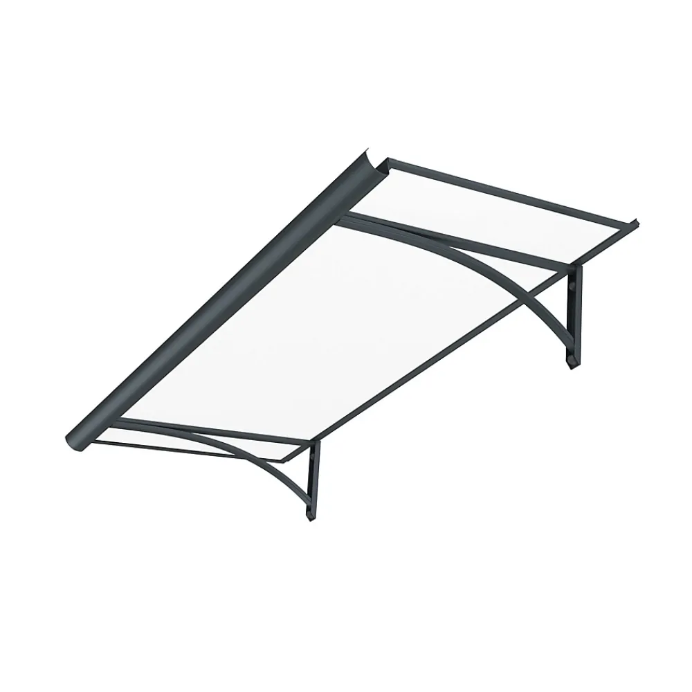 Arctom Auvent Et Marquise<Auvent Ruba 120x54, couleur anthracite RAL7016, plaque incolore