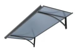 Arctom Auvent Et Marquise<Auvent Ruba 120x54, couleur anthracite RAL7016, plaque anthracite
