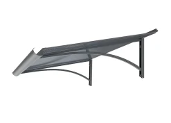 Arctom Auvent Ruba 160x54, couleur anthracite RAL7016, plaque anthracite- Auvent Et Marquise