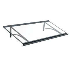 Arctom Auvent Et Marquise<Auvent Saba 120x54, couleur anthracite RAL7016, plaque incolore PMMA