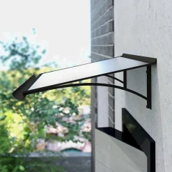 Arctom Auvent Saba 120x54, couleur anthracite RAL7016, plaque en PMMA satinée- Auvent Et Marquise