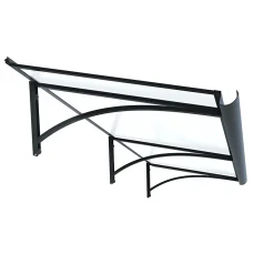 Arctom Auvent Et Marquise<Auvent Saba 197x54, couleur anthracite RAL7016, plaque en PMMA satinée