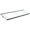 Arctom Auvent Saba 197x54, couleur anthracite RAL7016, plaque incolore PMMA- Auvent Et Marquise
