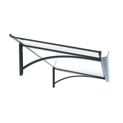 Arctom Auvent Et Marquise<Auvent Saba 160x54, couleur anthracite RAL7016, plaque en PMMA satinée