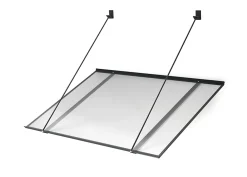 Arctom Auvent Spak 120x70, couleur anthracite RAL7016, plaque incolore- Auvent Et Marquise