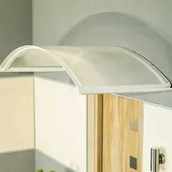Arctom Auvent Et Marquise<Auvent Top 130x70, couleur blanc RAL9016, plaque incolore