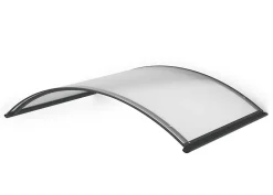 Arctom Auvent Top 130x70, couleur anthracite RAL7016, plaque incolore- Auvent Et Marquise