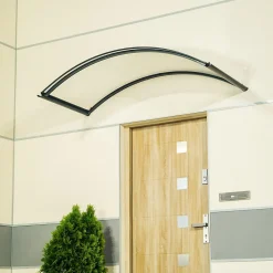 Arctom Auvent Top 130x70, couleur anthracite RAL7016, plaque incolore- Auvent Et Marquise