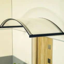 Arctom Auvent Top 130x70, couleur anthracite RAL7016, plaque incolore- Auvent Et Marquise