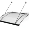 Arctom Auvent Et Marquise<Auvent Turk 140x82, couleur anthracite RAL7016, plaque incolore