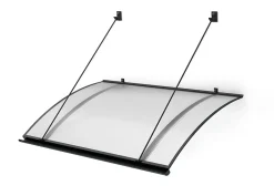 Arctom Auvent Et Marquise<Auvent Turk 140x82, couleur anthracite RAL7016, plaque incolore